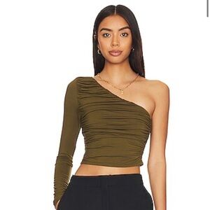 House of Harlow 1960 Olive Green Top